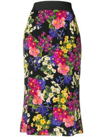 Dolce  amp  Gabbana Silk Floral Pencil Skirt - Farfetch at Farfetch